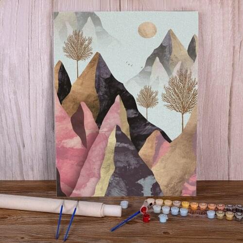 Modern Abstract Landscape DIY Painting By Numbers Kit Oil Paints 50*70 Painting On Canvas Decorative Paintings Drawing