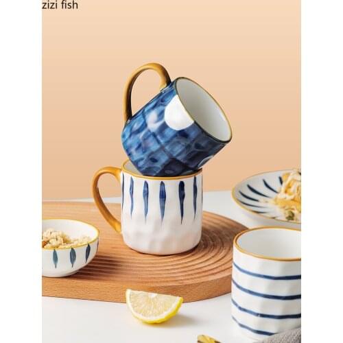 Creative Hand Painted Ceramic Milk Mug Drinking Cup Breakfast Coffee Cup Living Room Office Mug Porcelain Exquisite Gift Friends