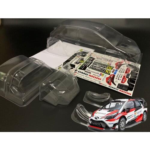 High quality 1/10 Yaris WRC PC shell body for 1/10 190mm Width 257mm wheelbase with lamp cup for 1/10 TAMIYA Rally car hsp SNRC