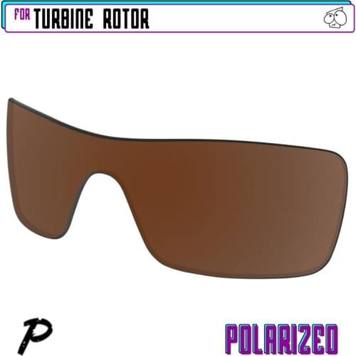 EZReplace Polarized Replacement Lenses for - Oakley Turbine Rotor Sunglasses - Brown P