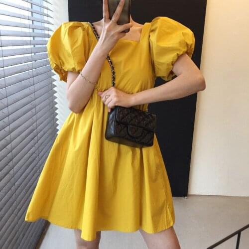 Womens Spring Summer Fashion Designer Short Cotton Dress Female Chic Casual Loose Dress TB618