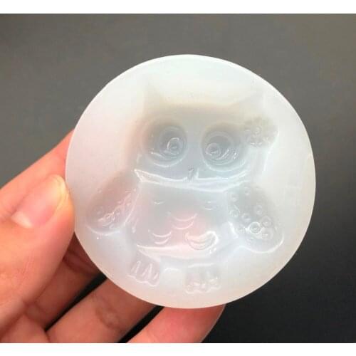 1PCS Owl Shape Silicone Resin Mold For DIY Jewelry Pendant Necklace Making Mold Phone Case Patch Accessories Finding