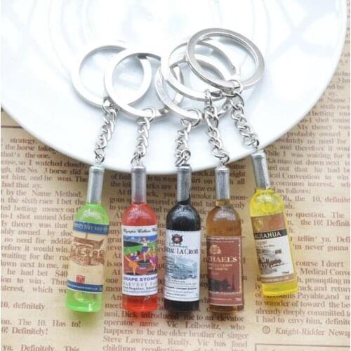 100pcs Beer Wine Bottle Cell Phone Straps Keychain Key Ring Phone Pendant Charm Cords DIY Lariat Lanyard MP3 MP4 U Fash Disk