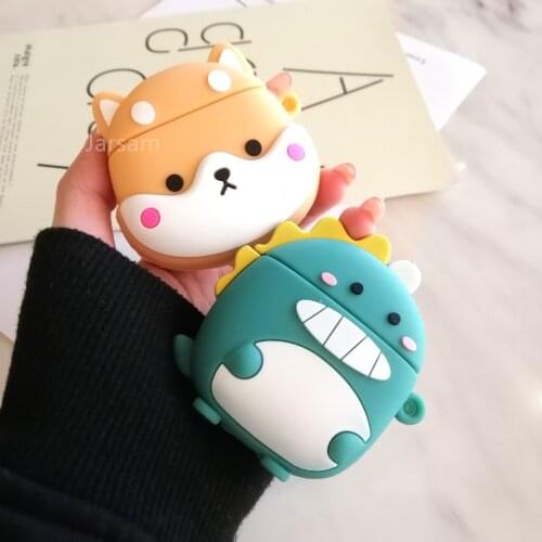 3D Case For AirPods Case airpods cute Cartoon silicon headphone Cover For Air pods 2 fundas