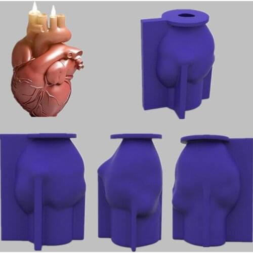3D Heart Silicone Mold Candle Wax Soap Mold Handmade Resin Clay Plaster Epoxy Mould DIY Cake Chocolate Decorating Tools