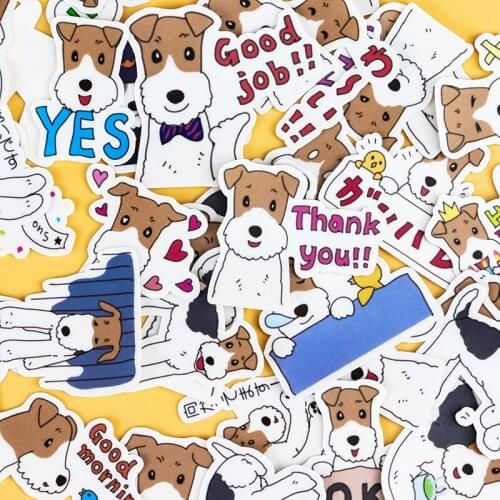 40pcs Creative Cute Self-made dog 1 scrapbooking childbaby Cartoon Paper stickers / Waterproof stationery diy print stickers