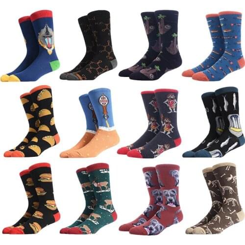 5 Pairs/Lot Men Women Cotton Socks Casual Colorful Socks Crew Socks Street Skateboard Socks Happy Funny Harajuku Sokken Meias