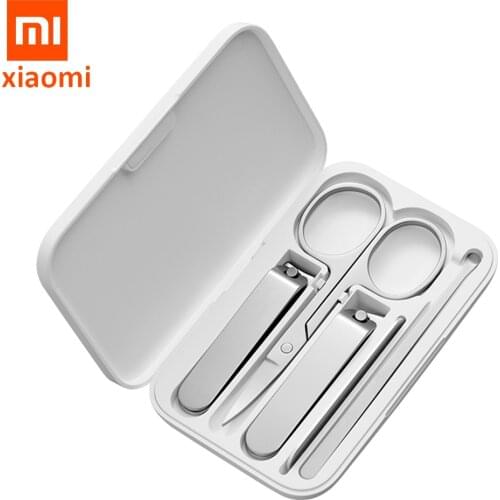 Xiaomi Mijia 5pcs Stainless Steel Nail Clippers Set Trimmer Pedicure Care Clippers Earpick Nail File Professional Nails Manicure