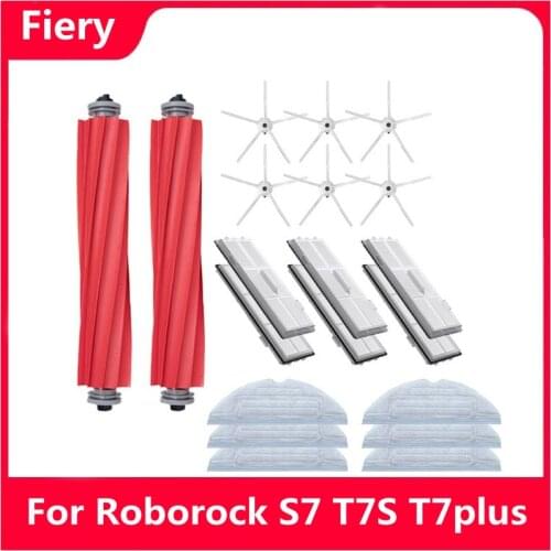 Accessories Main Side Brush Mops Cloths Water Tank Dustbin HEPA Filters Charge Docking Station For Roborock S7 T7 T7plus Cleaner
