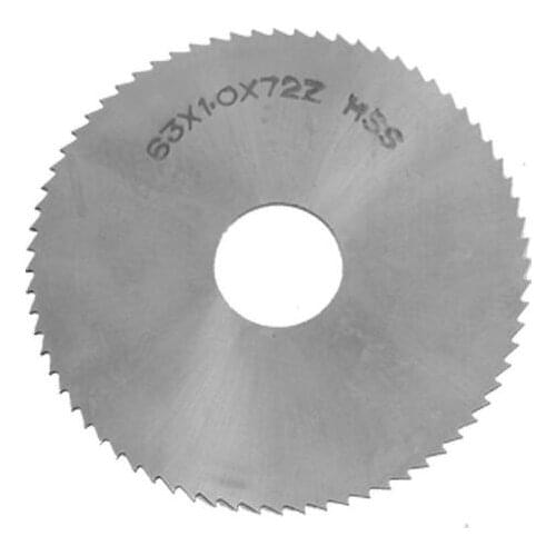 63mm x 1mm x 16mm 72T Circular HSS Slitting Saw Cutter Cutting Tool