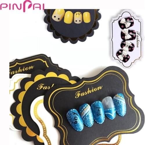PinPai Nail Art Display Board Nail Tips Work Showing Card 10 Pcs/bag Japanese Style Nails Present Plate Hard Card Nail Tools