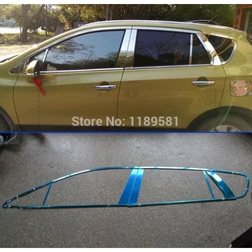 For Suzuki S-Cross 2014 2015 2016 Stainless Steel All window Frame trim