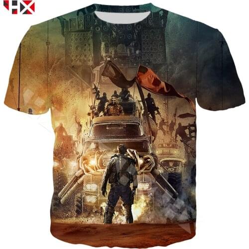 Movie Mad Max Fury Road T-Shirt Men Women 3D Print Funny T Shirts Short Sleeve Harajuku Streetwear Casual Tops Pullovers T346