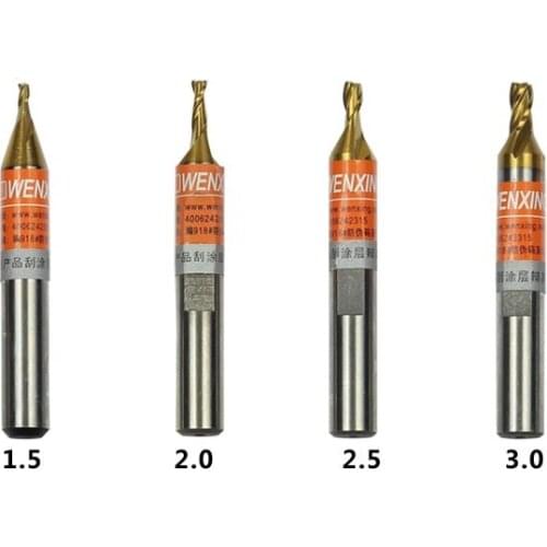 100% Wenxing 1.5 2.0 2.5 3.0 End Mills Cutters For Key Copy Cutting Duplicating Machine Drill Bits Locksmith Tools