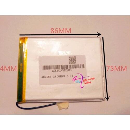Best battery brand 3.7v polymer lithium battery 407586 3800mah for tablet battery
