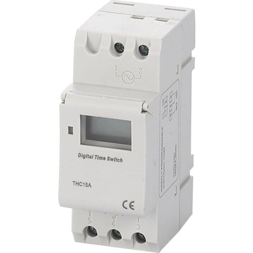 THC15A Microcomputer Electronic Weekly Programmable Digital TIMER SWITCH Time Relay Control 220V AC 16A Din Rail Mount