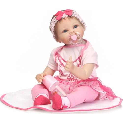 Fashion 22'' Newborn Dolls Lifelike Reborn Dolls Babies adorable realistic toddler doll children play house babies toys gift
