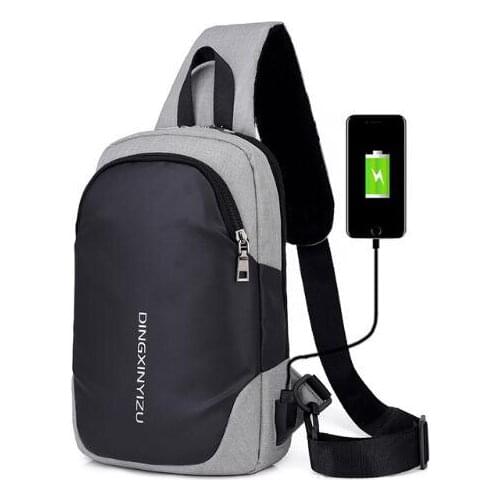 SOFIE Casual USB Charging Shoulder Cross body bags for Men Large Capacity Man Travel Chest Bag Pack Anti Theft Messenger Bag Men