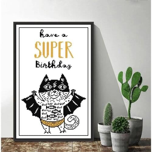 Lovely owl Counted Cross Stitch Handmade DMC Embroidery Needlework Paintings DIY 11CT 14CT Cross-Stitch Kit A birthday present