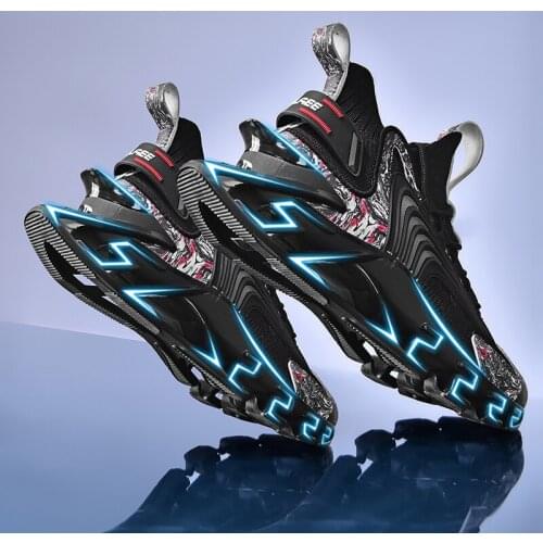 New Technology Blade Sneakers for Men Breathable Mesh Mens Running Shoes Outdoor Man Sports Shoes Road Jogging Zapatillas 44 45