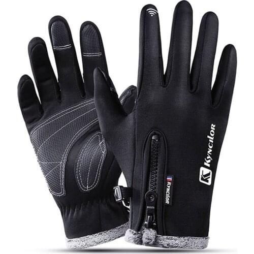 Outdoor Full Finger Gloves Waterproof And Windproof Outdoor Sports Fitness Running Gloves Winter Warm Gloves Touch Screen Gloves
