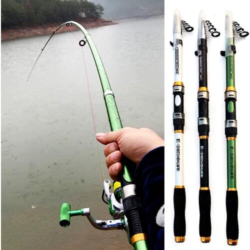 GHOTDA 3.6M 3.0M 2.7M 2.4M 2.1M Portable Telescopic Fishing Rod Glass Fiber Fishing Pole Travel Sea Fishing Spinning Rod