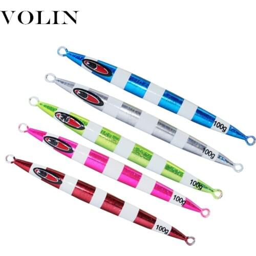 VOLIN 2021 NEW Slow Jigging Metal Lure 1pc 100g 150g 200g 250g 300g 400g Saltwater Metal Fishing Lure Artificial Bait