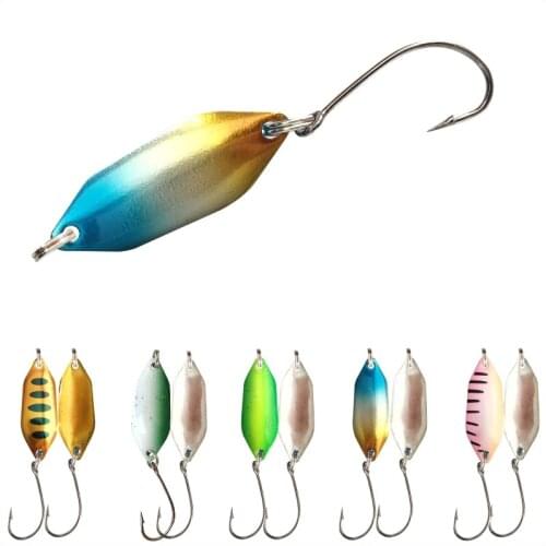 Fishing Lures Spoon Bait 2.5g 3.3g 4.1g Metal Fishing Lure With Single Hook Hard Bait Lures Spinner For Trout Perch Chub Salmon