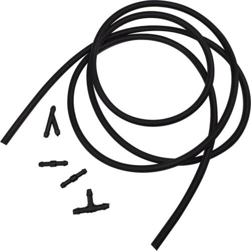 5pcs/Set Windshield Washer Hose 2 Meters Windshield Fluid Tube Connectors Vehicles Car Windshield Spray Wiper Nozzles Water Hose