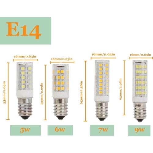 E14 LED Lamp SMD2835 5W 6W 7W 9W 220V Ceramic Led Bulb Replace 30W 40W 50W 60W Halogen Light For Chandelier Home Lighting