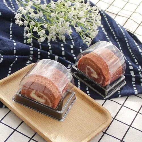 Cake Wrapping Box Swiss Roll Transparent Case Disposable Doggy Bag Bakeware Tools Western Dessert Container Pastry PP Package