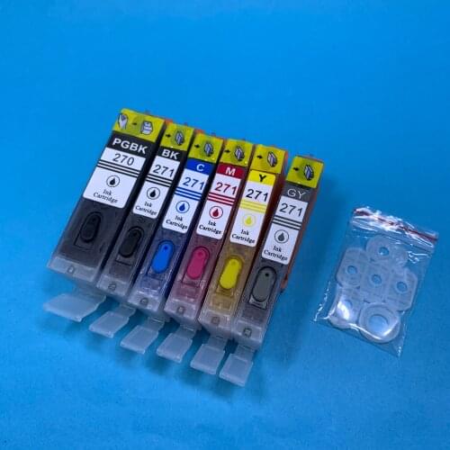 YOTAT 6 colors Full refillable ink cartridge PGI-270 CLI-271 PGI 270 for Canon PIXMA MG7720 TS8020 TS9020