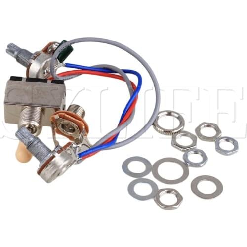 Guitar Wiring Harness 3Way Toggle Switch 1V1T 500k For LP 2 Humbucker