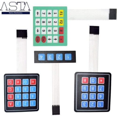 1*4 3*4 4*4 4*5 Matrix Array/Matrix Keyboard 16 Key Membrane Switch Keypad for arduino 1x4 3x4 4x4 4x5
