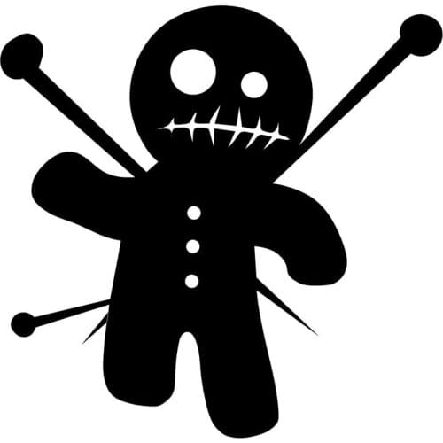 10.2*10CM VOODOO DOLL Car Sticker Motorcycle Decals Waterproof Car Styling Car Accessories C2-0468