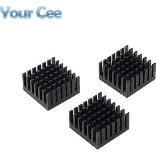 10 pcs 28*28*15mm Heatsink Cooling Fin Aluminum Heat Sink Radiator Cooler for Graphic Black 28X28X15mm