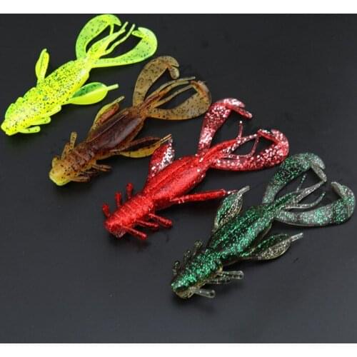 10CM/10.5G soft fish shrimp lure maggot grub worm lure fishing bait lures 5pcs/lot