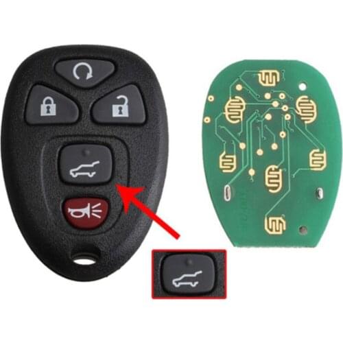 2 Pcs 5 Button Remote Control Car Key OUC60270 315 Frequency Lightweight Flexible Automobile Keys For Chevrolet
