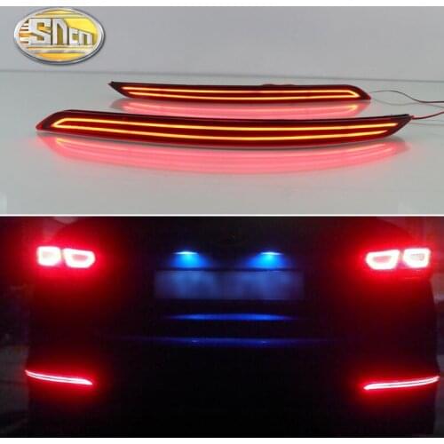 2-in-1 Functions LED Reflector Lamp Rear Fog Lamp Bumper Light Brake Light For Hyundai Elantra 2016 - 2020