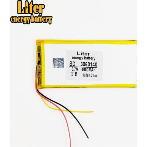 3 line 0360140 3.7V,4000mAH (polymer lithium ion battery) Li-ion battery for tablet pc 7 inch 8 inch 9inch 3060140