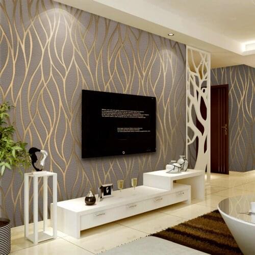 3D Striped Non-woven Suede Wallpaper For Walls Roll Modern Bedroom Living Room TV Background Decoration Wall Papers Home Decor