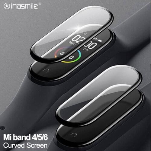 3D Screen Protector for Xiaomi MI band 4 5 6 Soft film strap Mi band Smart Watch Miband Full Screen Protective miband 4 5 6 Film