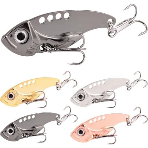 4pcs/lot Metal VIB 3/7/10/15/20g Fishing Lure Vibration Spoon Spinner Lure Crankbait Bass Artificial Hard Bait Cicada VIB Tackle