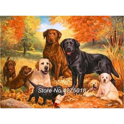 5D DIY Square/Round Drill Embroidery labrador dog Diamond Painting Full Display Pet animal Cross Stitch Mosaic Home Decor YG635