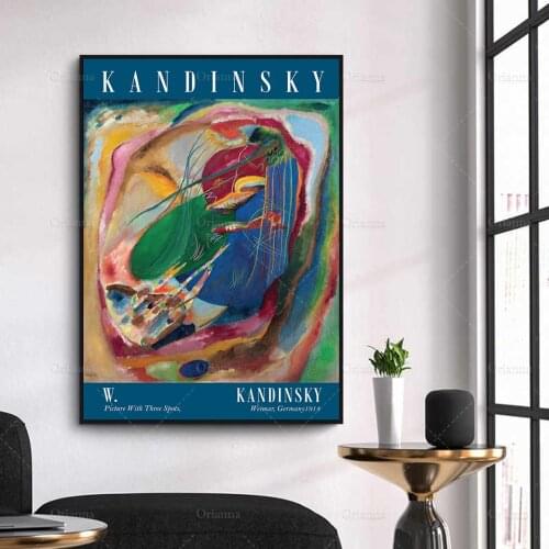 Abstract Poster, Kandinsky Bauhaus, Retro, Home Decor, Guggenheim New York, HIGH QUALITY PRINT, Vintage Exhibition, Art Poster