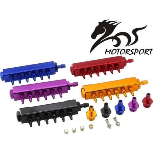 Aluminum Turbo Wastegate Bosst Vacuum Intake Manifold 6 Port 1/8 NPT