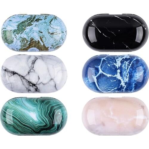For Samsung Galaxy Buds Plus Cover Earphone Marble Cover For Galaxy Buds Headphone Earpods Hard Charging Box Marble Texture Case