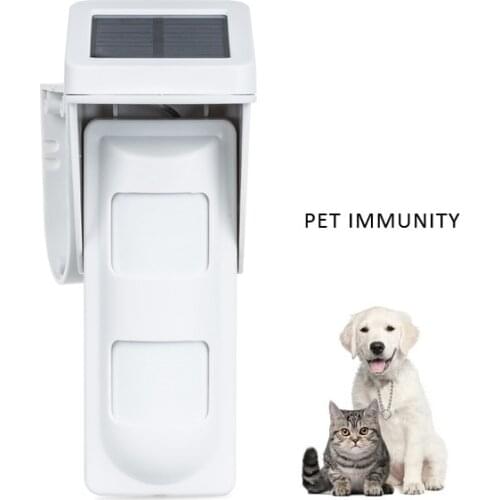 Solar Powered Outdoor Pet Friendly Motion Sensor Waterproof PIR Detector for Wifi GSM alarm G90B Security Alarme System