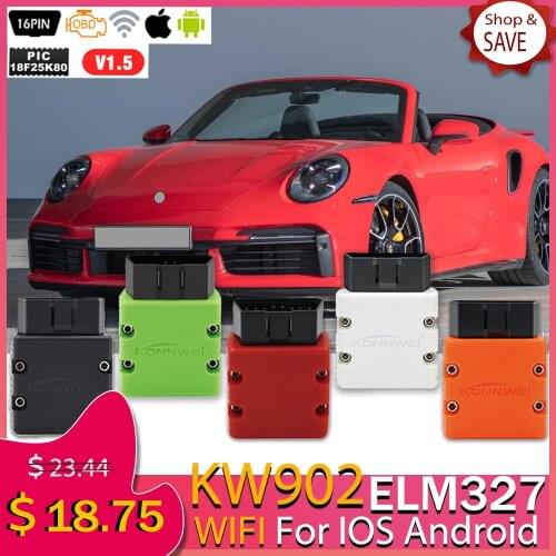 KW902 OBD ELM327 Diagnostic Scanner For Android/IOS P02 Code Reader For PORSCHE Taycan Panamera Macan Cayenne 911 718 918Spyder