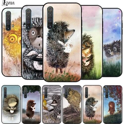 Hedgehog in the Fog for OPPO Realme V15 X5 X3 X50 X7 X2 C17 C11 C3 C2 7 7i 6 6S 6i 5 Narzo 20 Pro Black Phone Case
